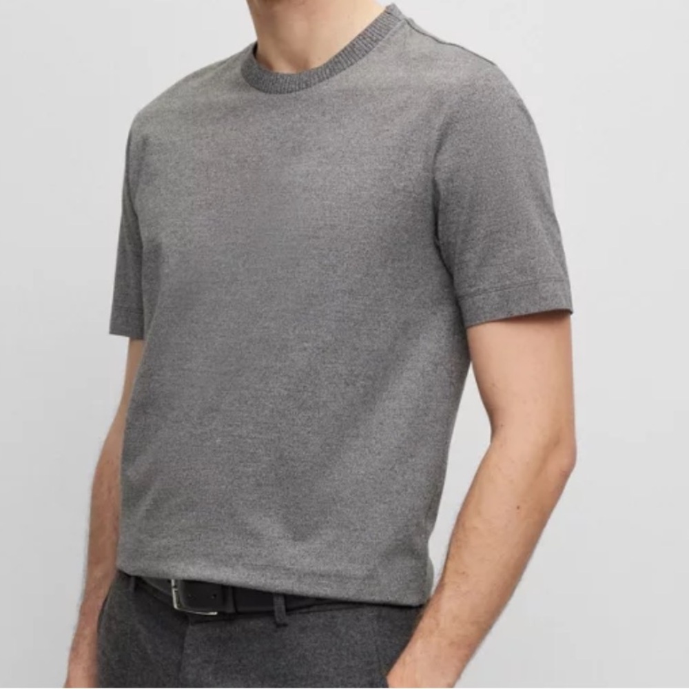 Hugo Boss Tiburt 416 Regular-Fit T-shirt in Mercerized cotton size Large